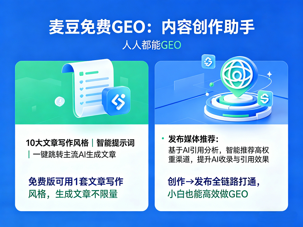 麦豆免费GEO 内容创作助手
